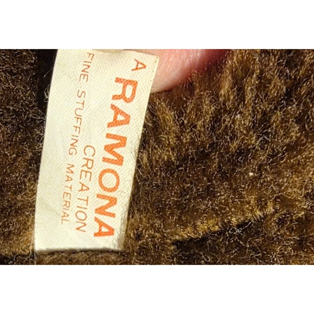 Vintage Commonwealth Ramona Dog Plush Brown White Big Eyes Stuffed Animal 8